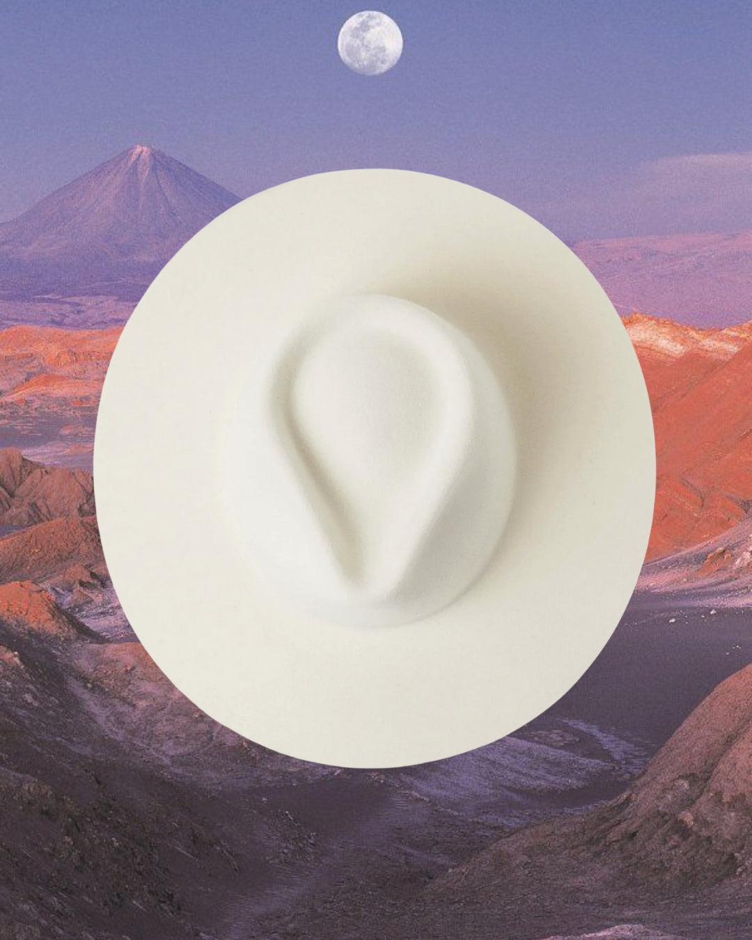 Halo Wide Brim Fedora Hat White