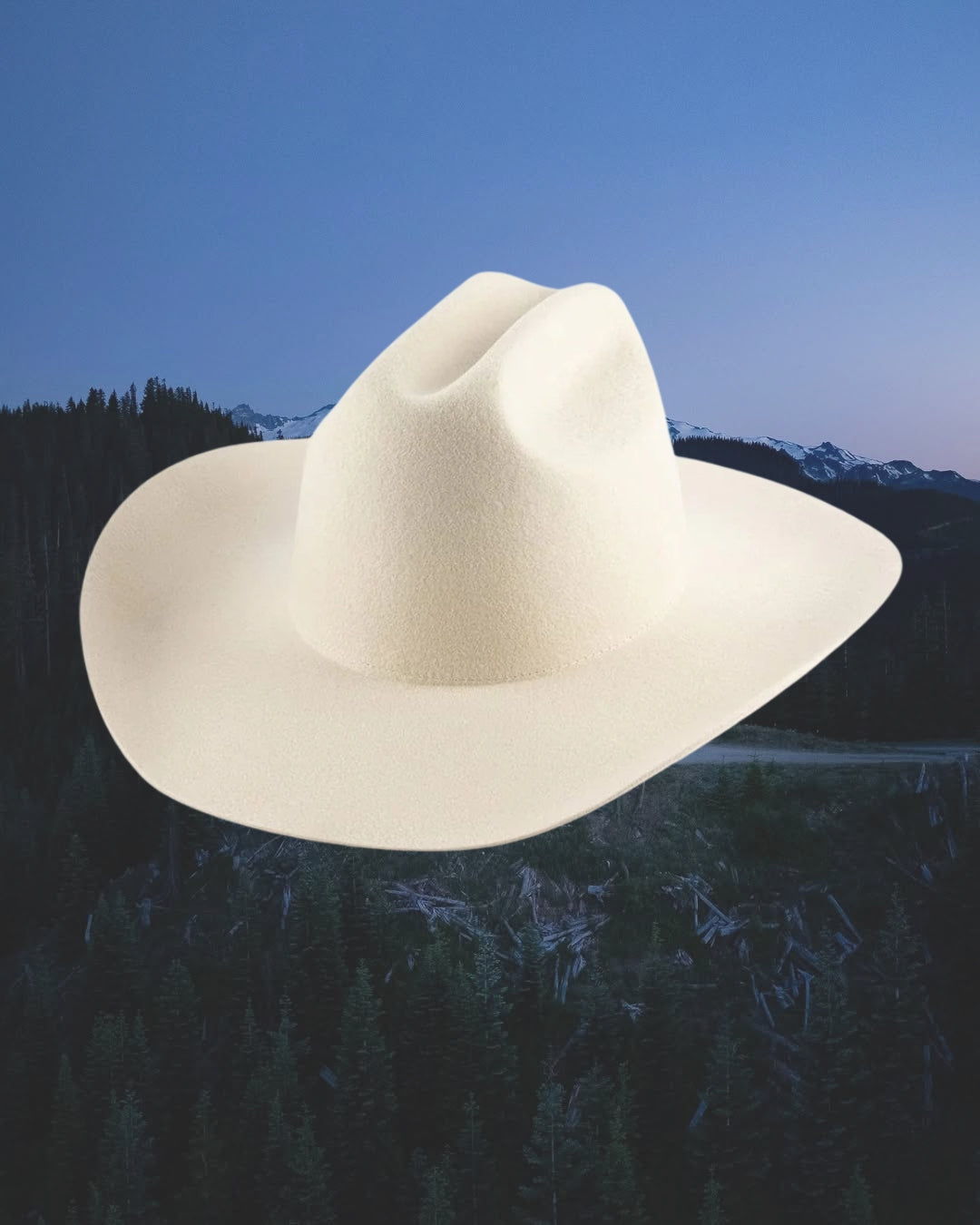 Aurora Cattleman Cowboy Hat White