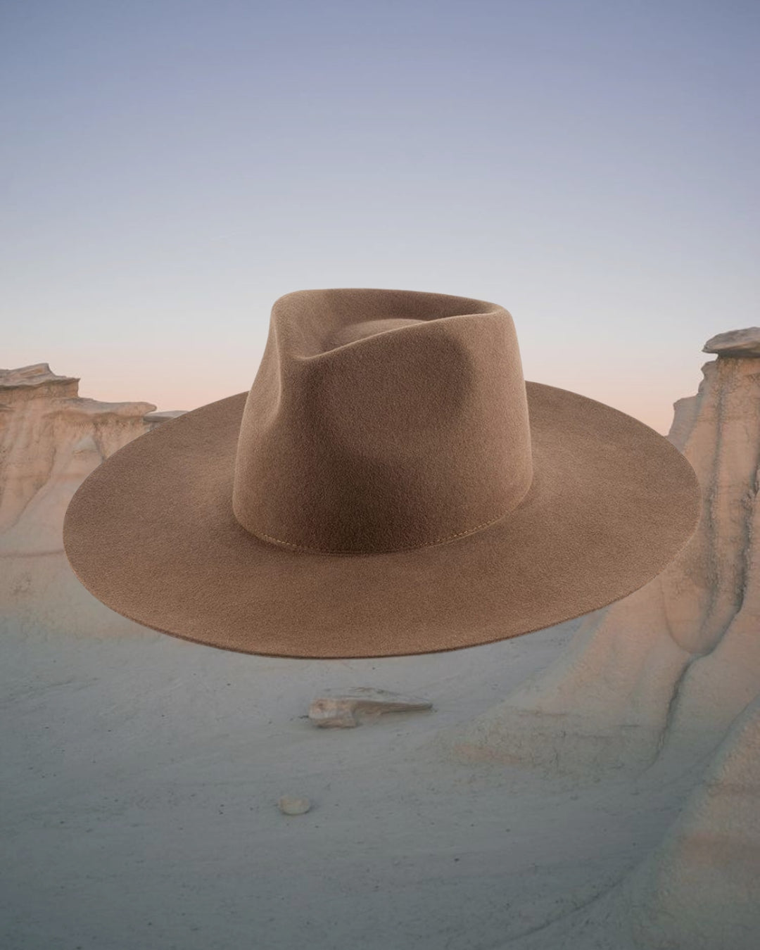 Halo Wide Brim Fedora Hat Brown