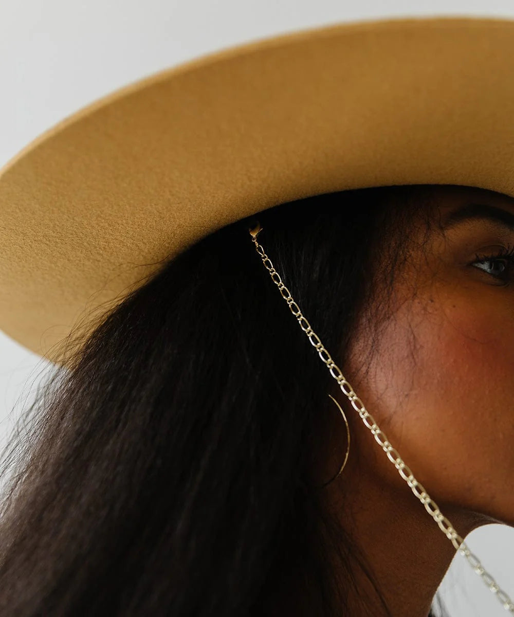 Detachable Gold-Plated Hat Chain